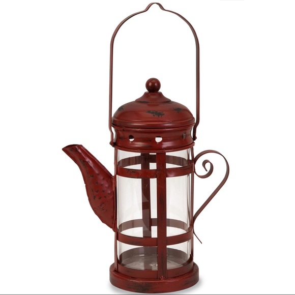 Distressed Tin metal Candle holder - Picture 2 of 3